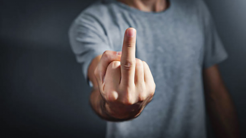 middle finger.