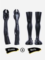 black-silicone-cow-bull-hoof-gloves-hoof-boots