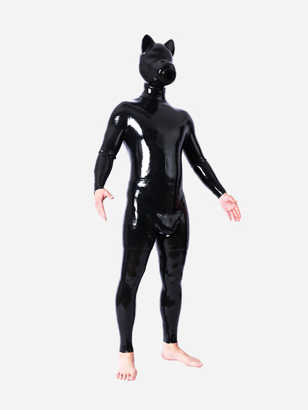 silicone-short-ears-drone-hood-neck-entry-silicone-catsuit-bulging-pants-3