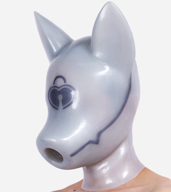 Silicone Silver Long Ears Drone Hood - Heart-lock