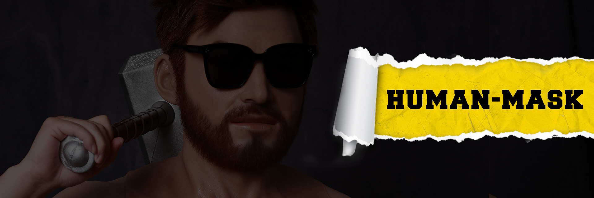 human-mask-banner super-man-pc