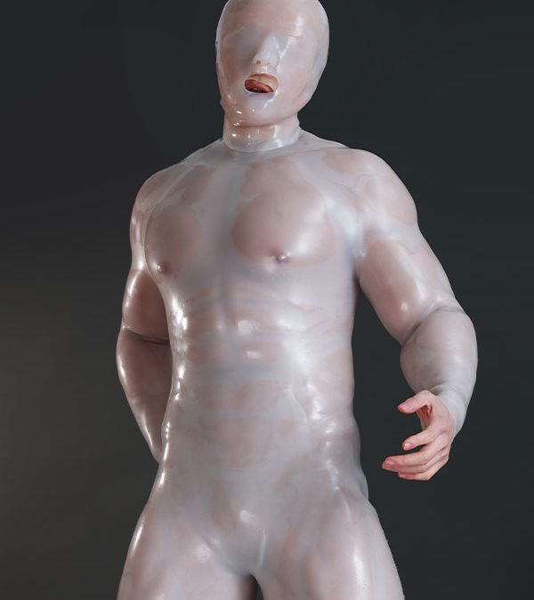 Transparent Silicone Hood + Neck Entry Silicone Catsuit