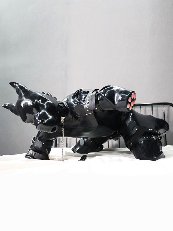 Silicone BULL Drone Hood+Silicone Puppy Gimp Suit_01