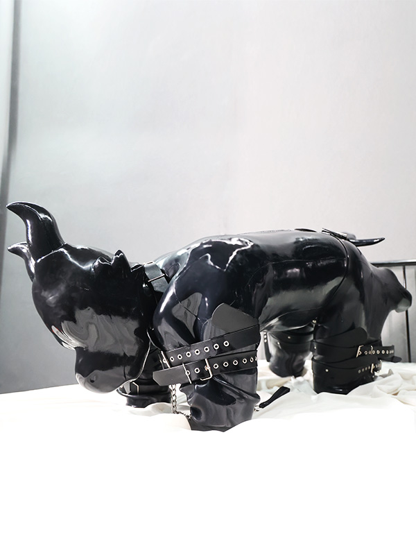 Silicone BULL Drone Hood+Silicone Puppy Gimp Suit_04