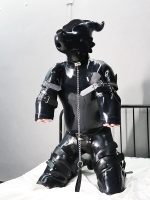 Silicone BULL Drone Hood+Silicone Puppy Gimp Suit_06