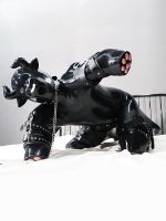 Silicone BULL Drone Hood+Silicone Puppy Gimp Suit_06