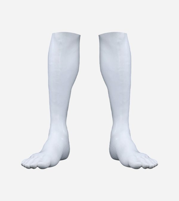 White Glossy Silicone Feet Covers