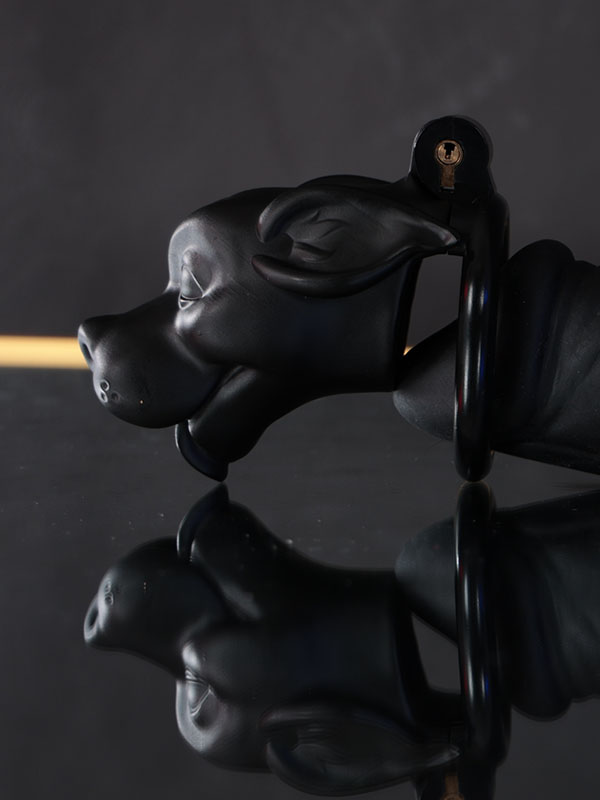 Black Resin Pup Chastity Cage – Pre-Order Now for Early Bird Price - 3