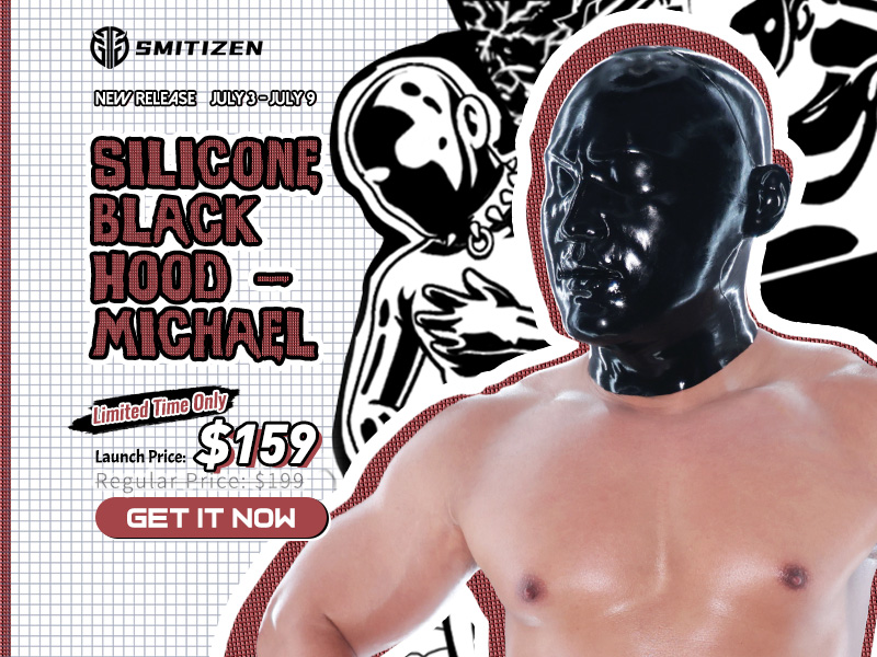Silicone Black Hood – Michael – Unleash Your Dark Fantasy