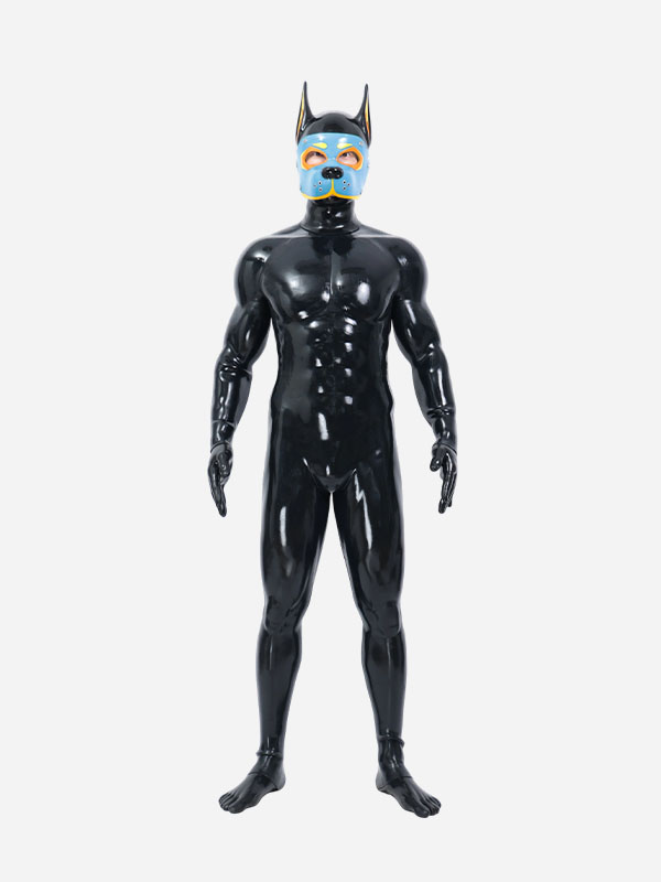 black-glossy-silicone-muzzle-puppy-Muscle-petsuit-set_05