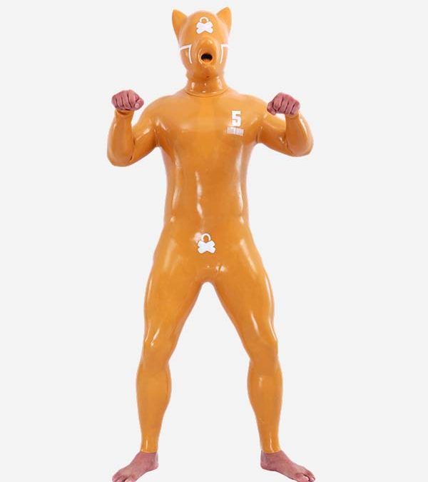 Orange Silicone Short Ears Drone Petsuit Set – XLock