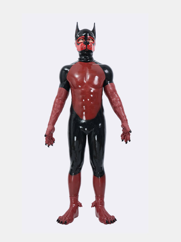 red-black-glossy-silicone-muzzle-puppy-Muscle-petsuit-set_01