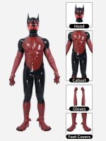 red-black-glossy-silicone-muzzle-puppy-Muscle-petsuit-set_02