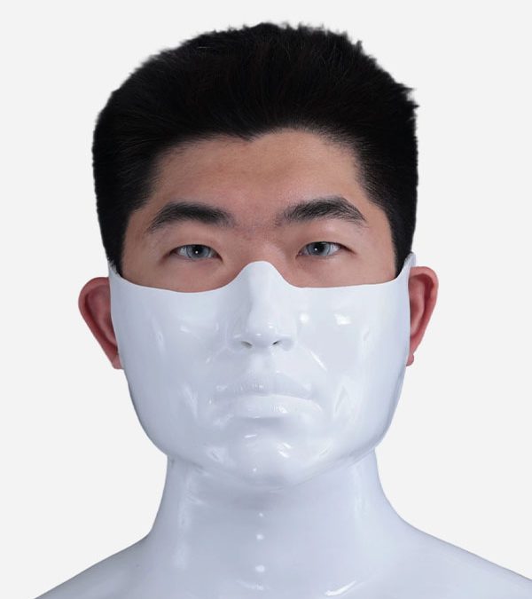 White Silicone Human Muzzle Mask
