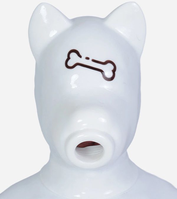 White Silicone Short Ears Drone Hood – Bone