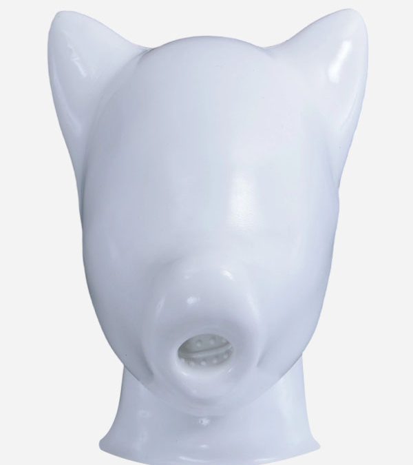 White Silicone Short Ears Drone Hood