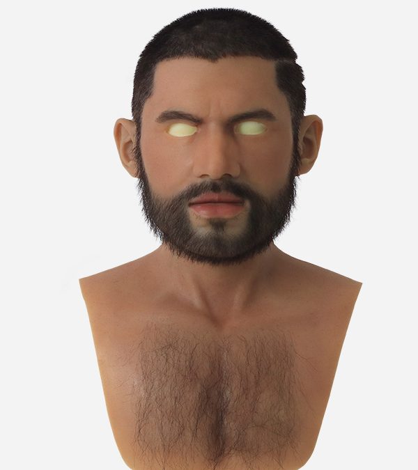 Realistic Michael Mask with Rooted Hair and Beard