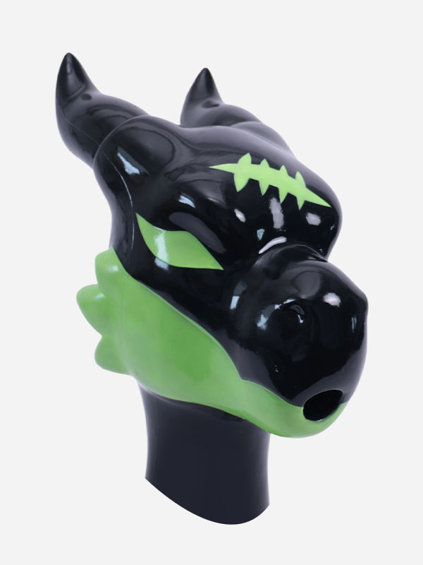 Become a Dragon That Glows at Night — Introducing the Silicone Dragon Drone Hood – Glow Green - 2