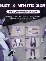Transform in Style Smitizen’s Violet & White Puppy Muscle Petsuit Set + Accessories - Cover