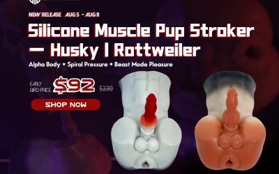 Unleash the Alpha: Smitizen's Silicone Muscle Pup Strokers – Husky & Rottweiler