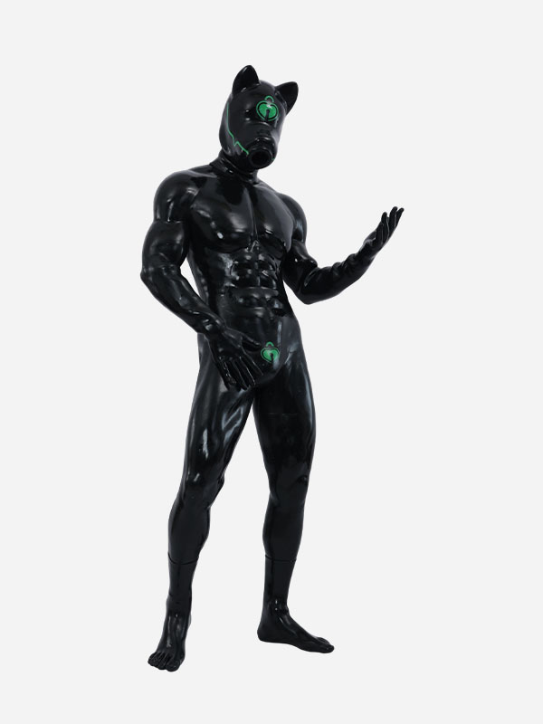 black-glossy-silicone-short-ears-drone-muscle-petsuit-set-green-heart-lock_05