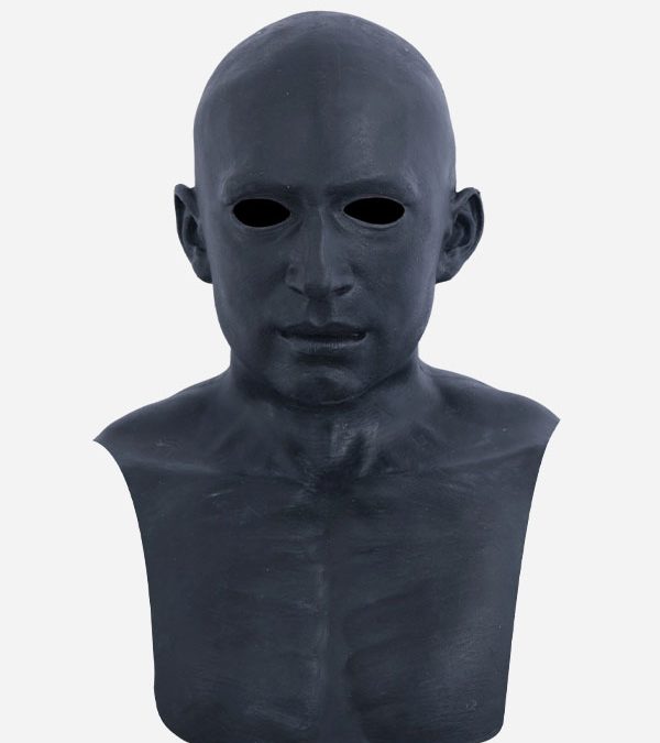 Black Silicone Male Mask – Super Man