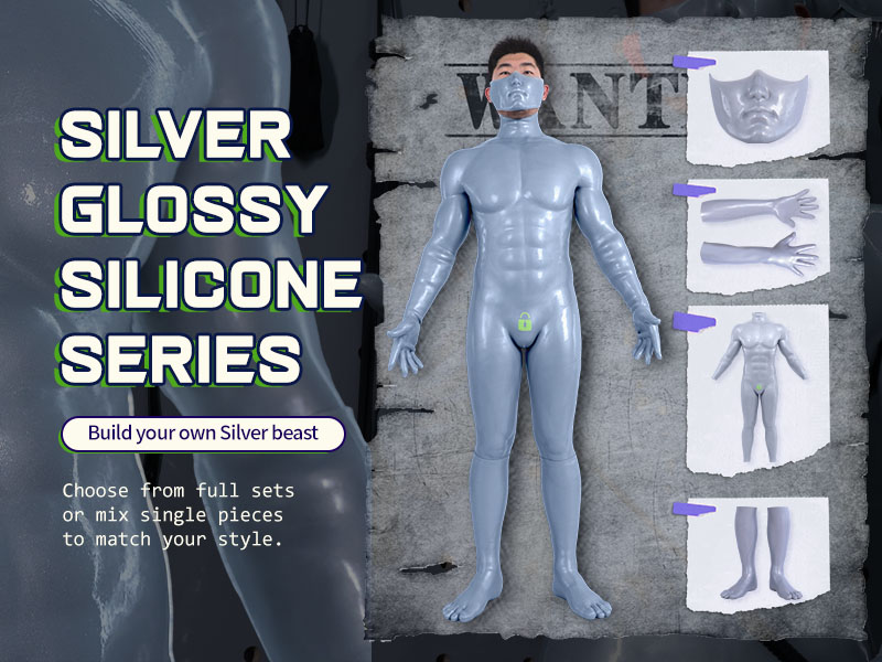 ej-silver-glossy-silicone-shikan-muzzle-muscle-petsuit-set-lock-m