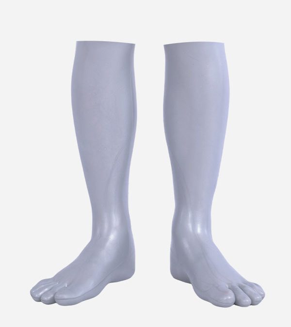 Silver Glossy Silicone Feet Covers