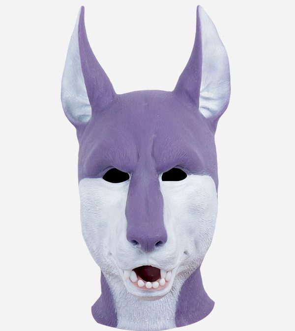 Violet & White Silicone Puppyman Mask