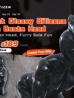 Black Glossy Silicone M in Boots Hood – Unique Boot-Sole Design & Bold Visual Impact - Cover