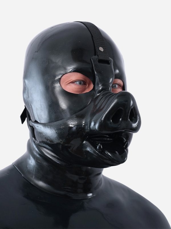 Smitizen New Release Black Glossy Silicone Pig Muzzle - 1