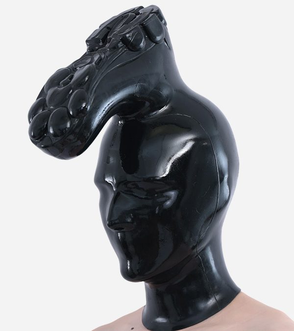 Black Glossy Silicone M in Boots Hood