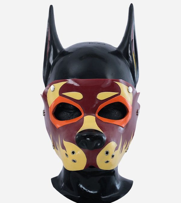 Silicone Muzzle Puppy Hood  – Flame