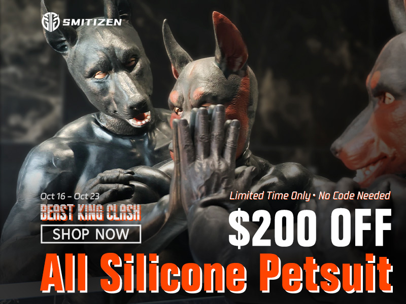 Beast King Clash – Rule the Wild with $200 OFF Silicone Petsuits!