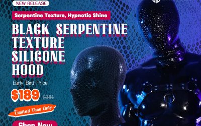 Smitizen New Release: Black Serpentine Texture Silicone Hood & Muscle Petsuit Set