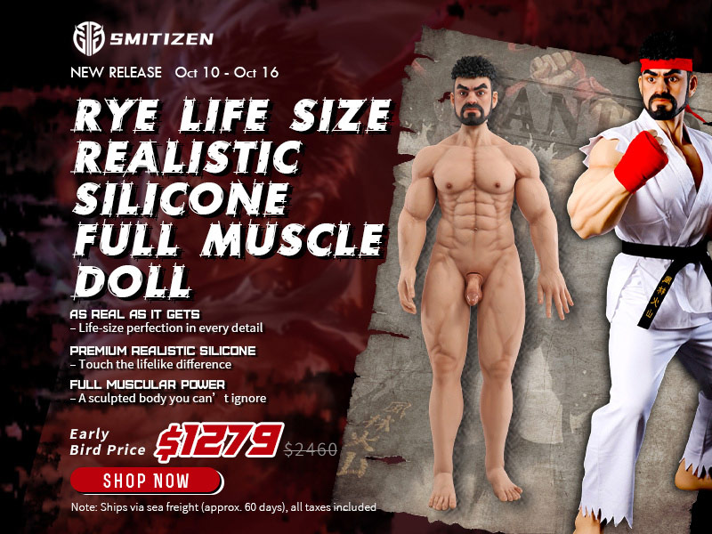 Smitizen New Release Ryu Life Size Realistic Silicone Full Muscle Doll – Hyper-Real Male Perfection