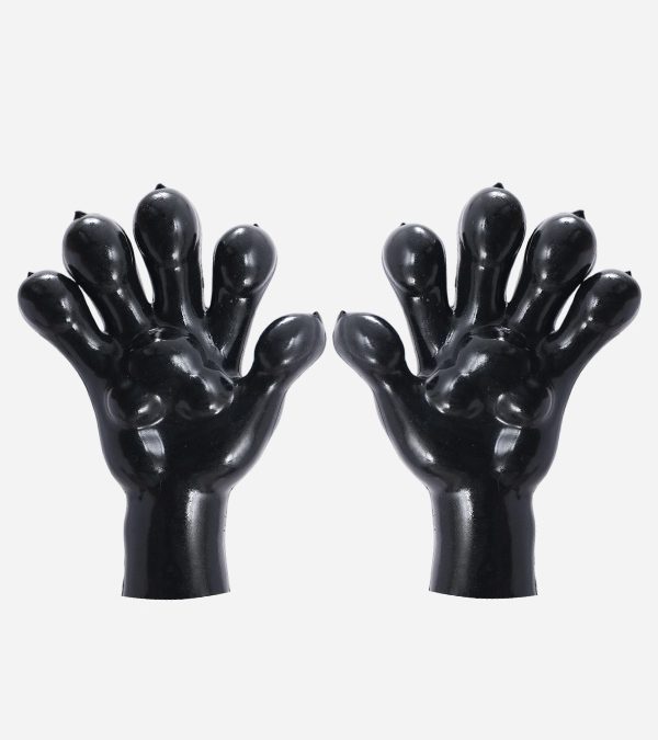 Black Glossy Silicone Furry Paws
