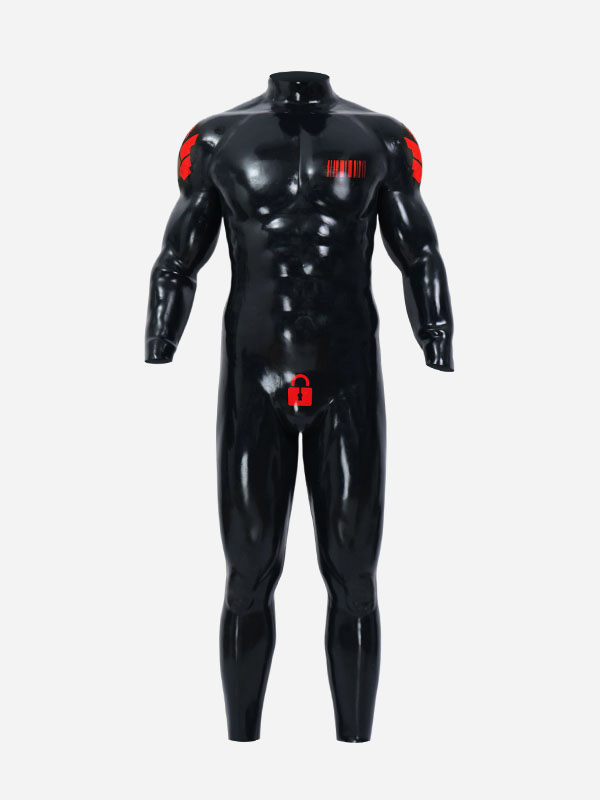 black-glossy-silicone-muscle-suit -lock-1