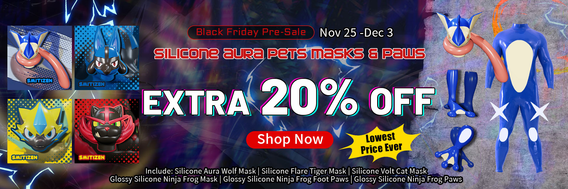 glossy-silicone-ninja-frog-foot-paws-pc