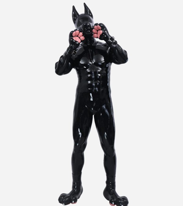 Silicone Long Ears Drone Gas Mask Muscle Petsuit