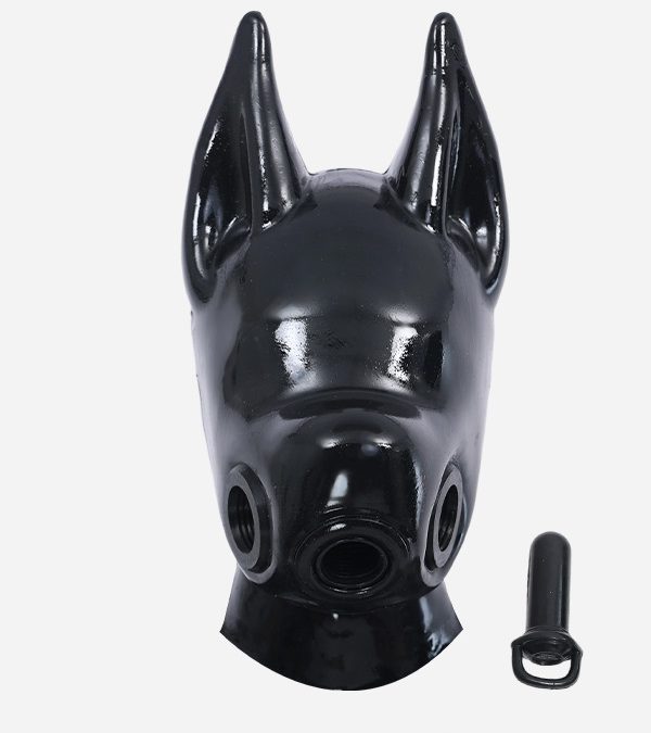 Silicone Full-Face Long Ears Drone Hood Gas Mask