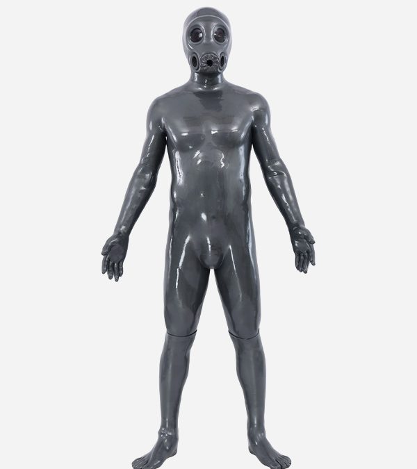 Space Gray Silicone Full Face Gas Mask C Petsuit