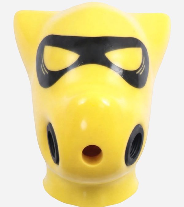 Silicone Yellow Full-Face Short Ears Drone Hood Gas Mas -  Blindfold