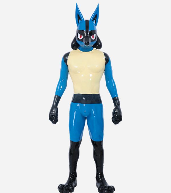 Glossy Silicone Starlight Wolf Petsuit Set