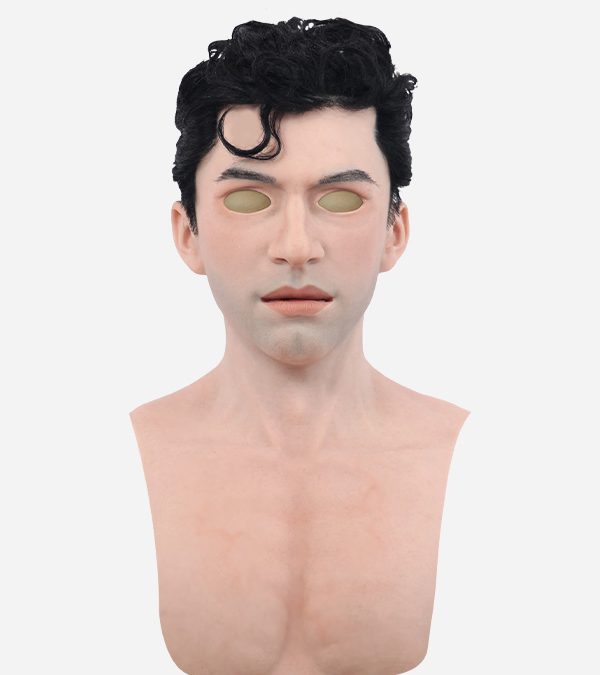 Super Man Realistic Mask with Black Hair