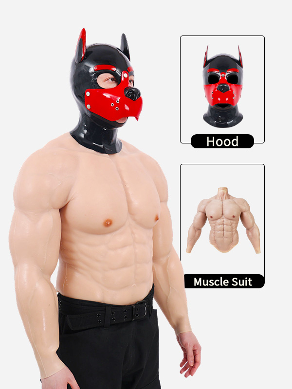 muzzle-puppy-hood-red-black2.0-upgraded-muscle-suit-set2_07 muzzle-puppy-hood-red-black2.0-upgraded-muscle-suit-set2_07